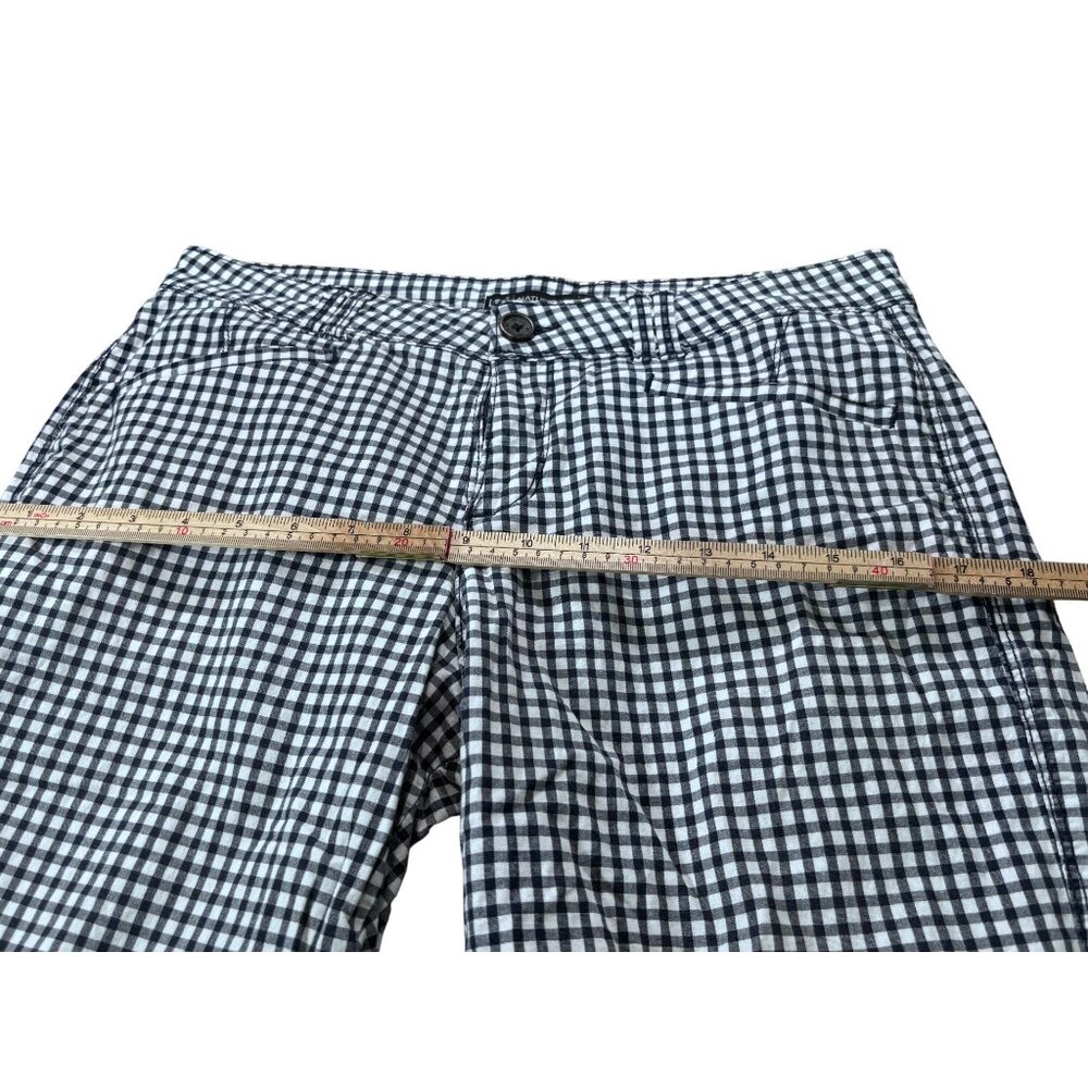 Lee Womens Natural Fit Gingham Shorts Size M Cotton/Spandex Blue/White - Picture 7 of 11